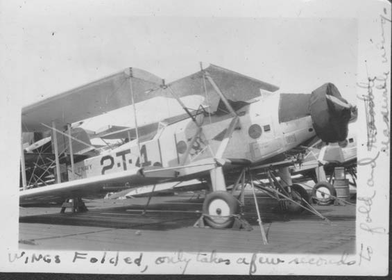 Vought, Wings Folded on Carrier Deck, Ca. 1928-30 (Source: Barnes) 
